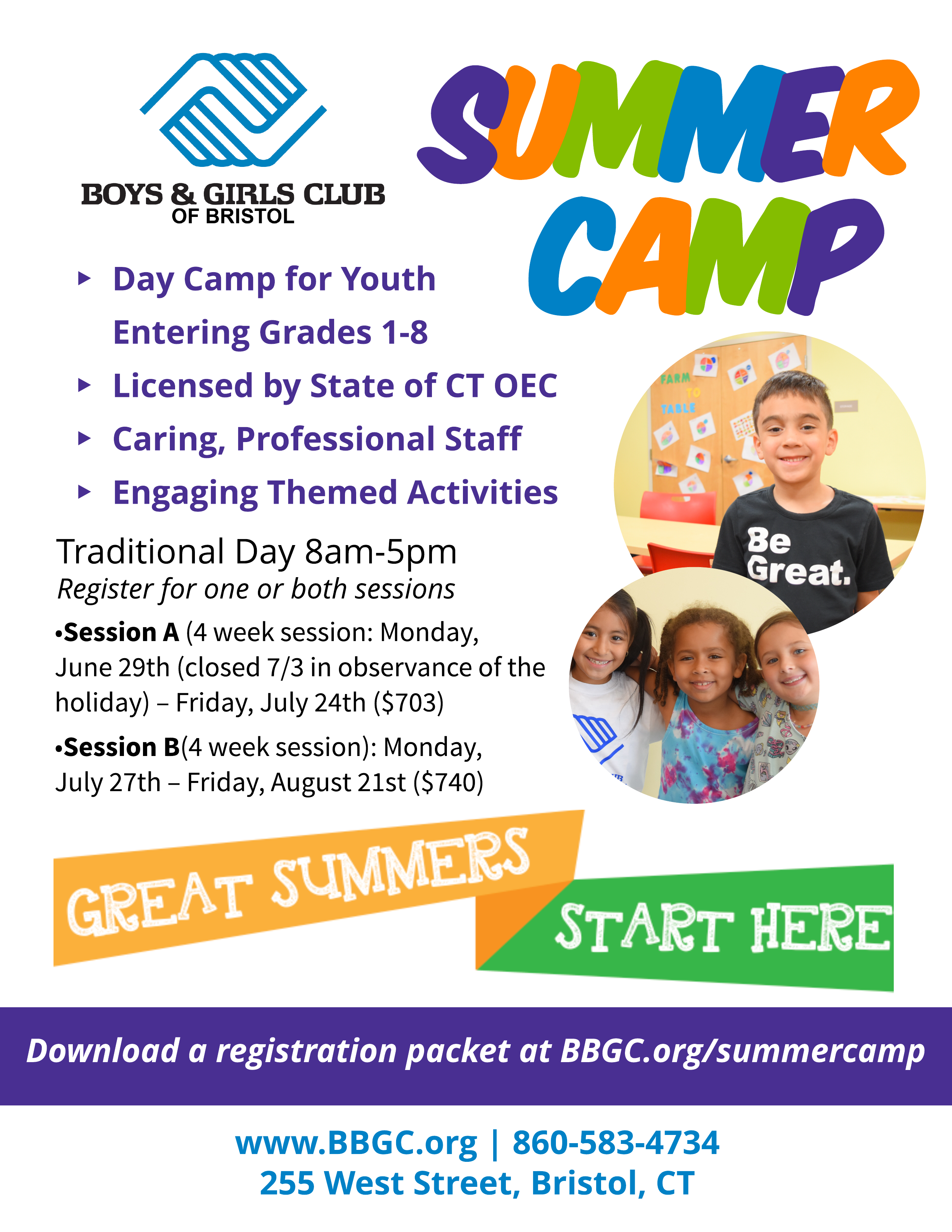 Summer Camp at Boys & Girls Club of Bristol Opens June 29