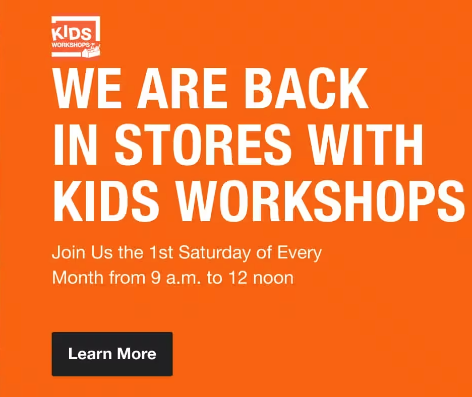 Home Depot Kids Workshops