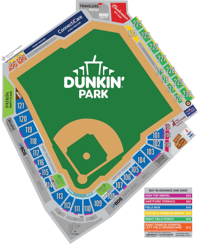 Dunkin Park Map