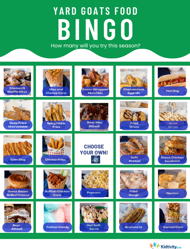 Yard Goats Bingo