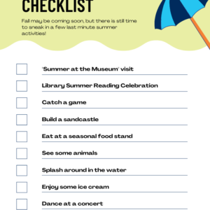 The End of Summer Checklist