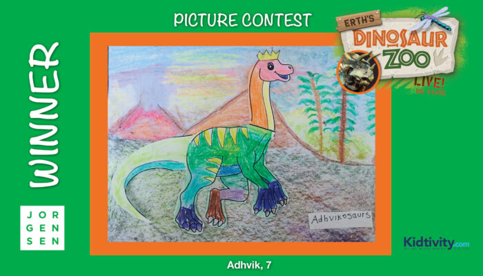 Adhvik Erth's Dino Zoo Kidtivity Picture Contest