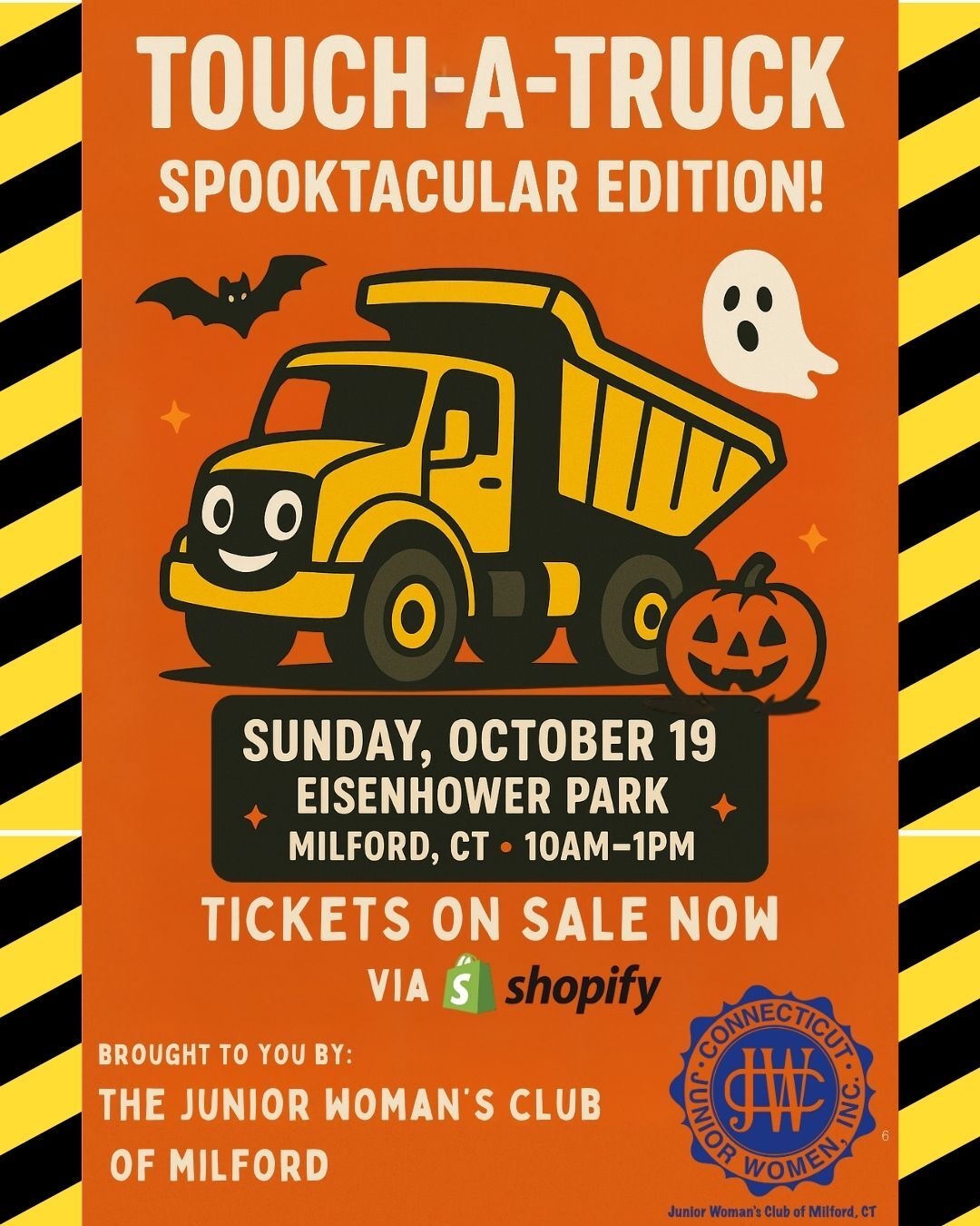 Touch A Truck Spooktacular sponsored by the Junior Woman's Club of Milford Connecticut